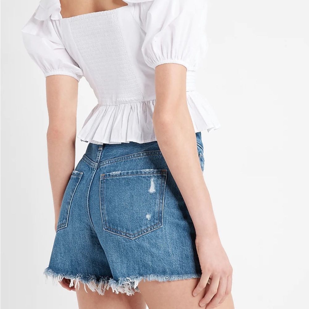 Mid Rise Jean Shorts - Picture 3 of 8